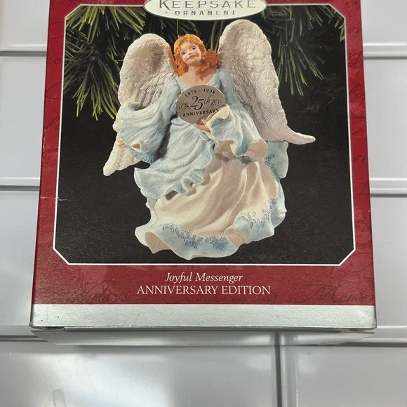 Hallmark Keepsake Ornament Joyful Messenger Angel Anniversary Edition 1973-1998