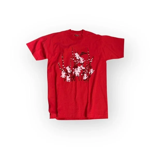 Vintage 1990 San Francisco Willow Cats Graphic‎ T-Shirt Men's Medium Red