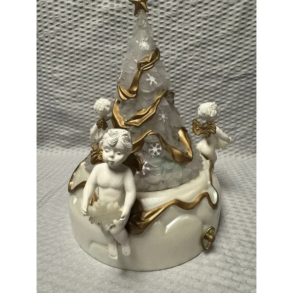 Vintage 1996 Avon Sparkling Angelic Musical Christmas Hark the Herald Angels