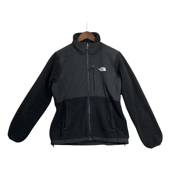 The North Face Womens Denali Jacket M Black Polartec Fleece Full Zip Outdoor