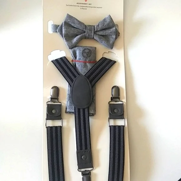 Cat & Jack. Accessory Kit Bowtie Suspenders Pocket Square