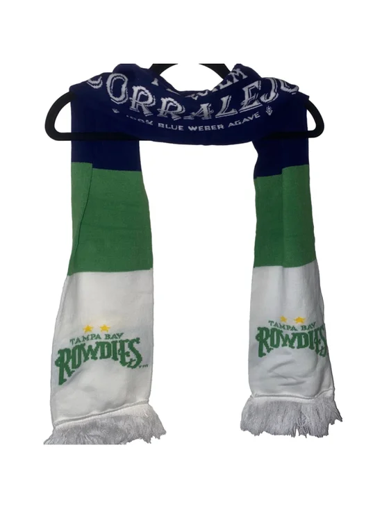 Tampa Bay Rowdies Soccer Team Knit Scarf One Size Navy Green White
