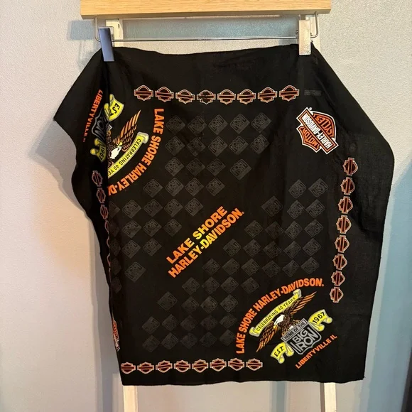 Harley-Davidson Lake Shore Illinois Black Bandana