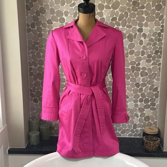 Women’s Pink belted 3/4 jacket - size S