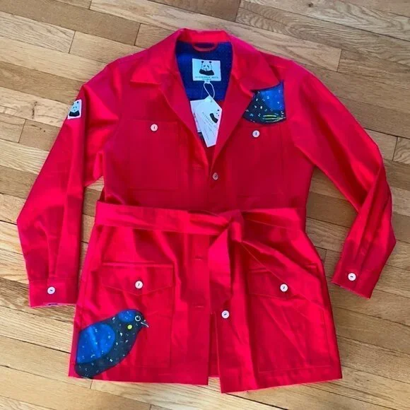 𝅺❤️ NWT Alexander Dets Handmade unique red cotton jacket - S