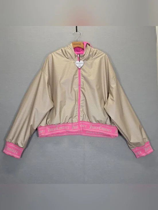 Women's Juicy Couture Reversible Bomber Jacket in Retro Pink 3X Gold/Pink