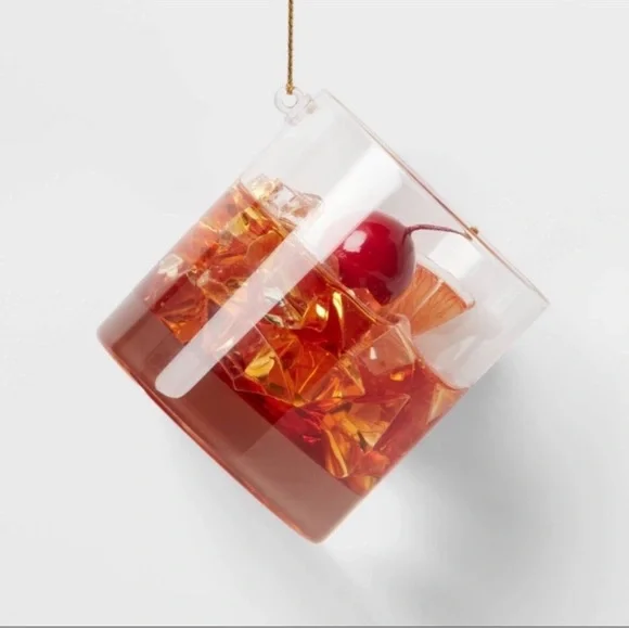 3 for $15 SALE New 2025 Old Fashioned Cocktail Christmas Tree Ornament
