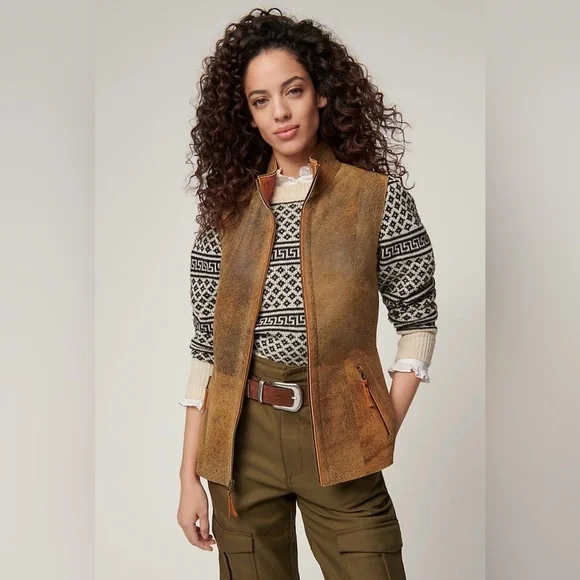 Cabela's Faux Suede Brown Women's Vest