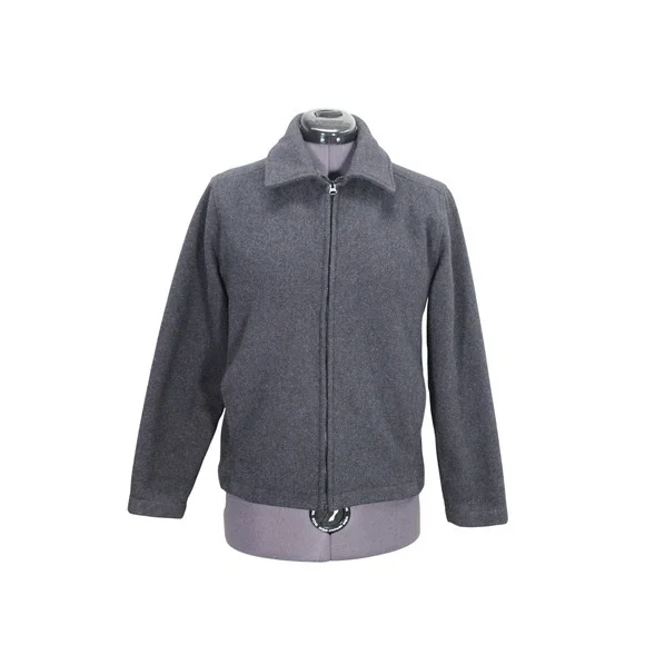 Woolrich‎ Vintage Style Wool Jacket Women's Small Charcoal Gray Full Zip Classic