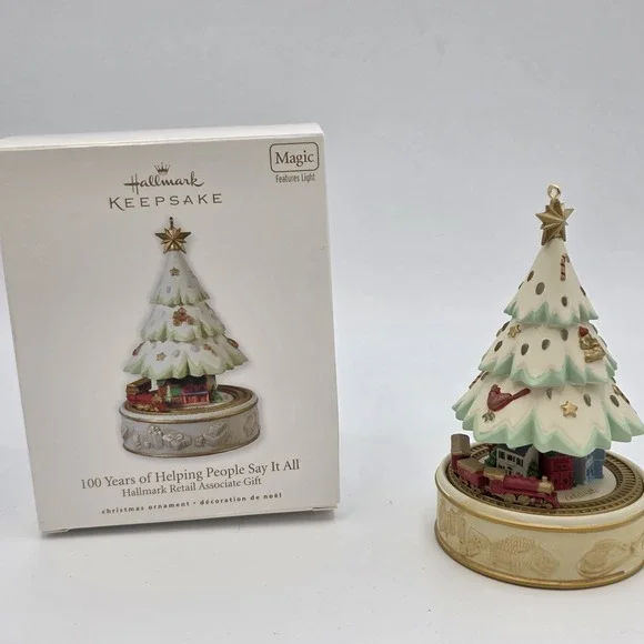 Hallmark Ornament Tree Keepsake 100 Years‎ of Helping You Say It All Magic Light