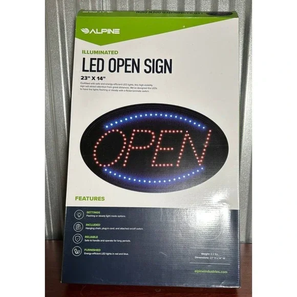 Alpine LED Open Closed Sign 23