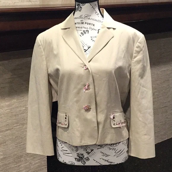 BCBG Stunning Khaki Blazer/Jacker, Size Large