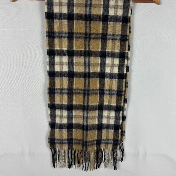 Edinburgh Since 1437 100% Lambswool Plaid Fringe Scarf‎ 10 X 68 Preppy Academia