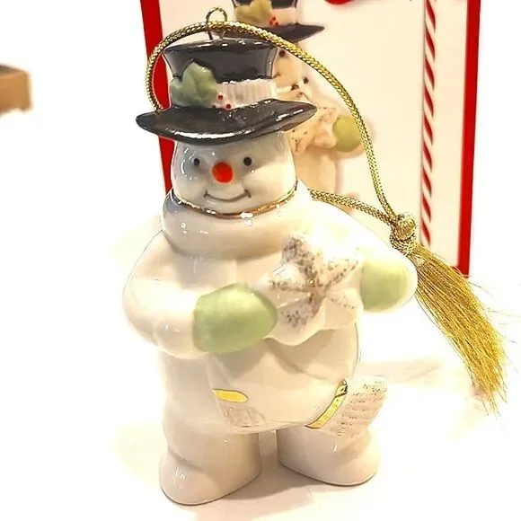 Lenox Holiday Cheer Snowman Ornament Original Box NWT