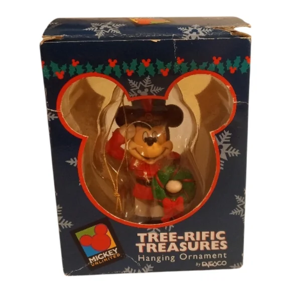 Disney Mickey's Unlimited Tree-rific Treasures Hanging Ornament By Enesco!