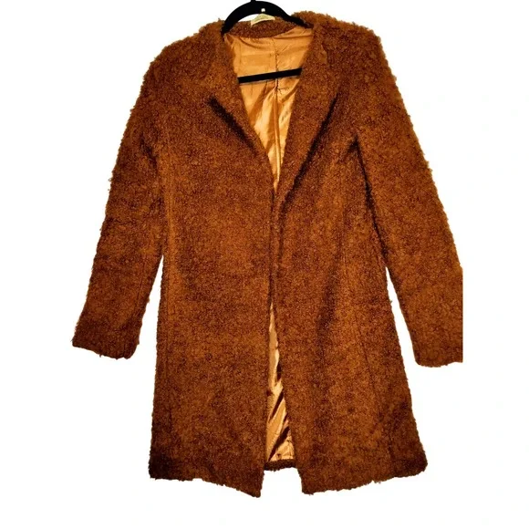 Piko 1988 Vintage Women's Textured Open Front Acrylic and Wool Blend‎ Coat