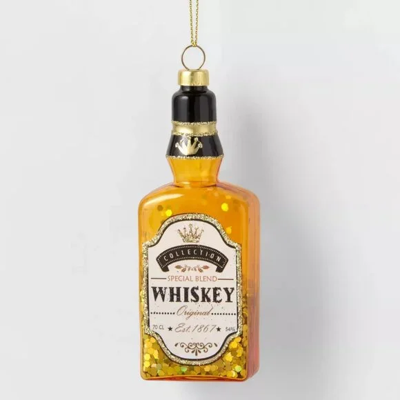 Target Whiskey Bottle Glass Wondershop Ornament