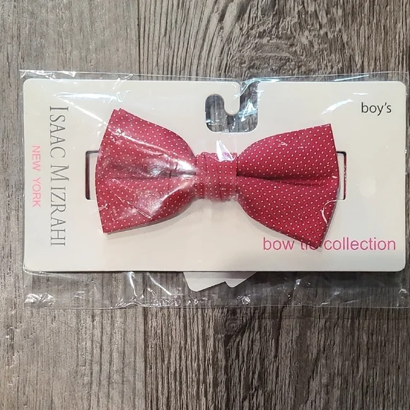 Isaac Mizrahi Red Polka Dot Bow Tie