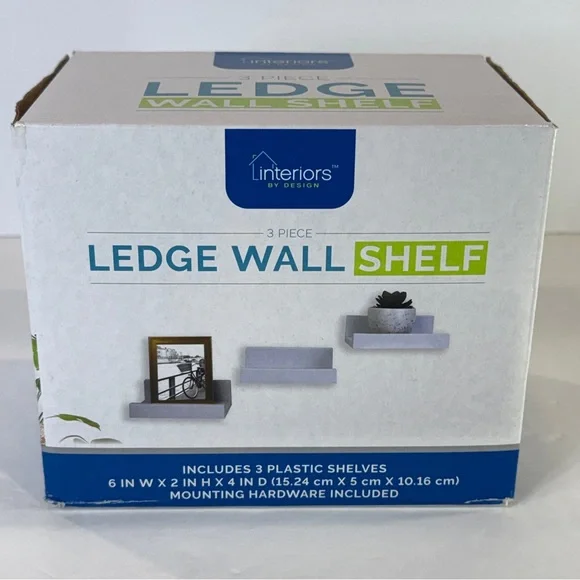 🆕 3-Piece Ledge Wall Shelf Set | Modern Display Shelves | Hardware Included