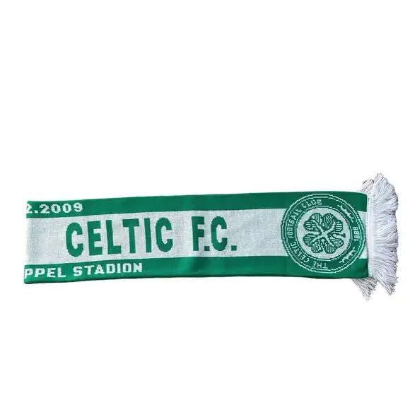 Celtics Football Club Soccer Scarf 2009 Ernst Happel Stadium Green White‎