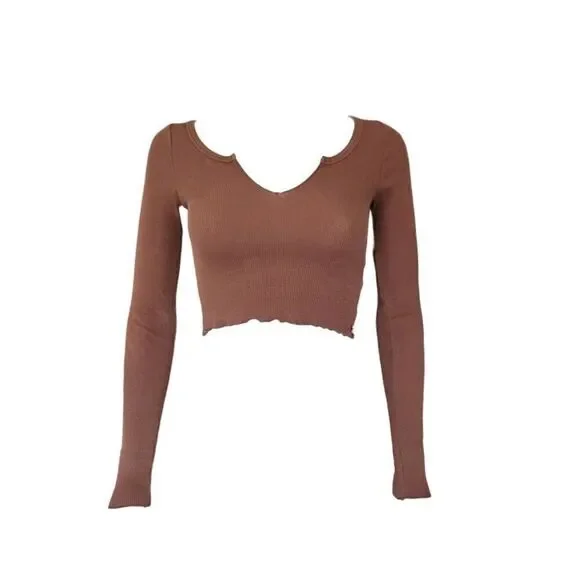 y2k fairycore long sleeve crop top
