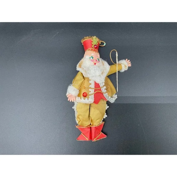 Vintage Mr Christmas Band‎ Leader Ornament Gold Red Outfit  Holiday 1967