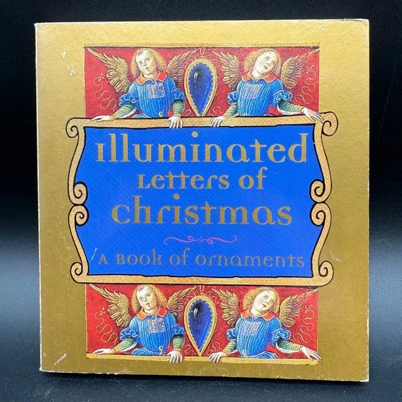 Illuminated Letters of Christmas Ornament Book Nativity Gothic Calligraphy Set‎