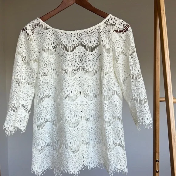 TRF Zara Collection Knit Lace Top - size Small