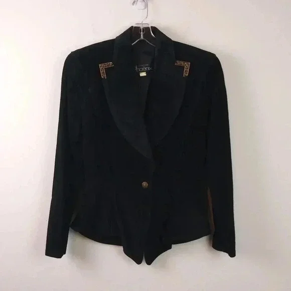 Phoenix Outwear Genuine Suede Leather Jacket Black