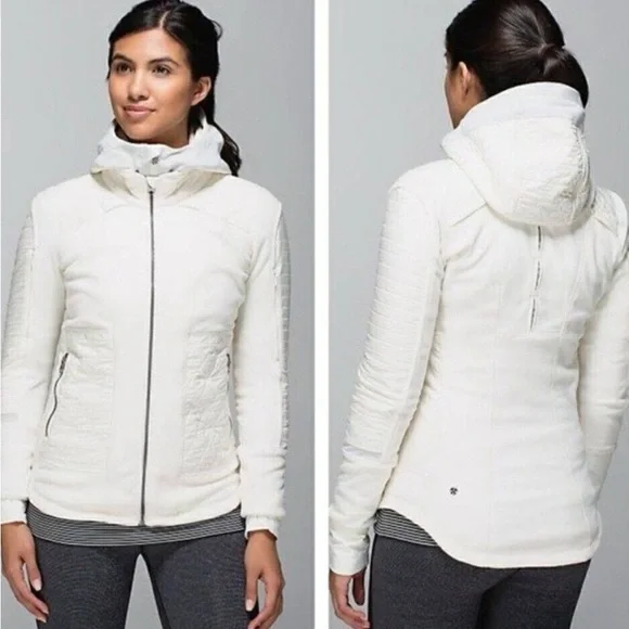 Lululemon Fleecy Keen Jacket II in Ghost White