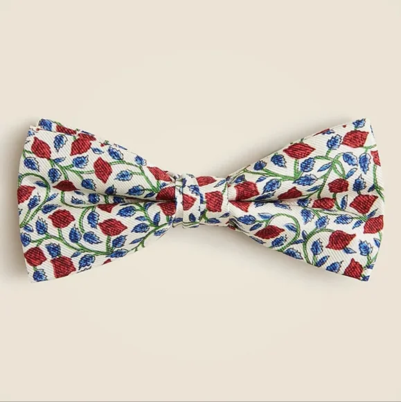 NEW Kids' silk bow tie in rosewood floral