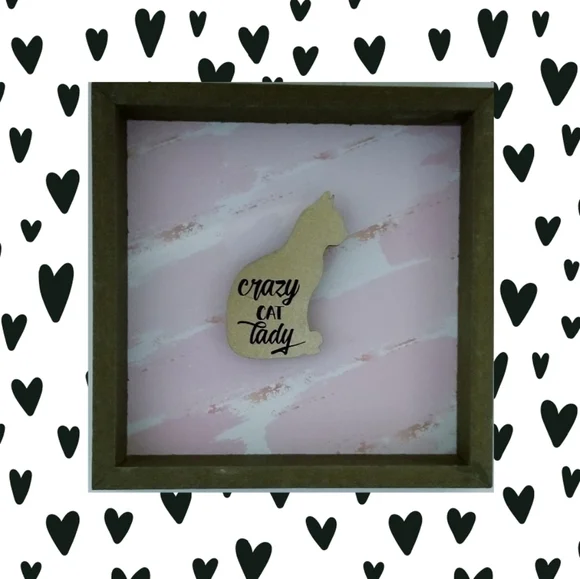 Crazy Cat Lady Wood Wall Decor Sign for Cat Lover❤