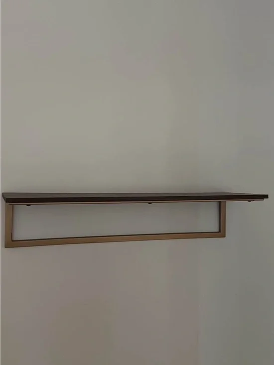 24x7 Modern Bronze and Brown Wall Shelf - Decorative Floating Display