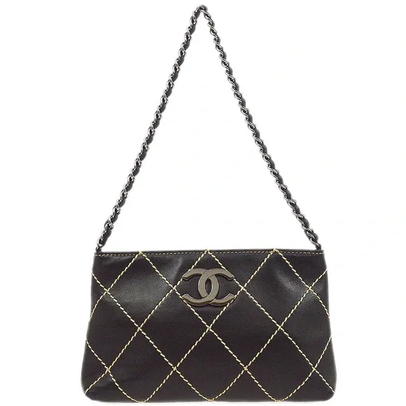 CHANEL Wild Stitch Mini Bag | Black Lambskin | 2004–2005 | Authentic