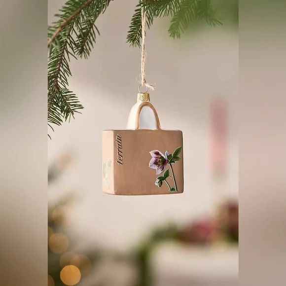Anthropologie Terrain Tote Hand Blown Glass Ornament NWT