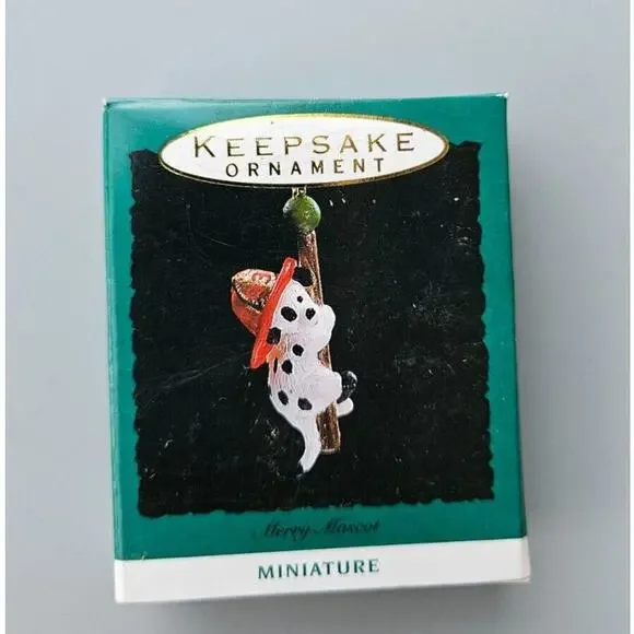 Vintage Hallmark - Merry Mascot - North Pole Dalmatian - Miniature Ornament