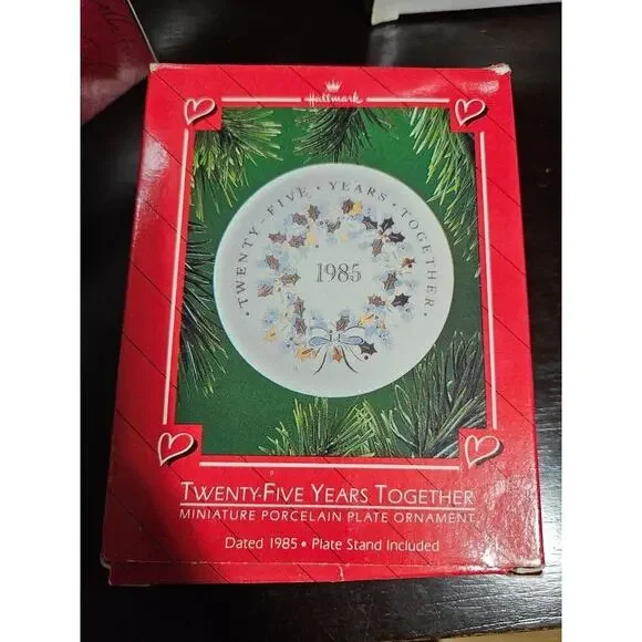 NEW IN BOX!! HALLMARK KEEPSAKE ORNAMENT Twenty Five Years Together 1985