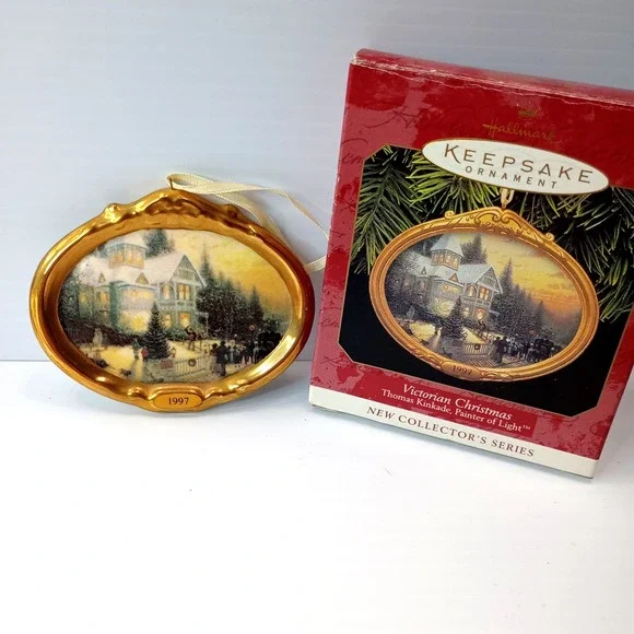 Hallmark Keepsake Ornament 1997 Thomas Kinkade Victorian Christmas‎ 1st Series