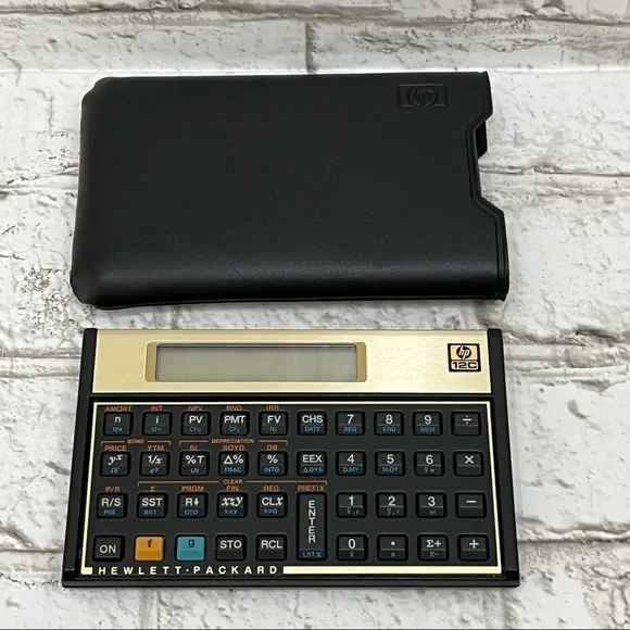 Vintage Hewlett Packard Financial Calculator 12C w/ Case