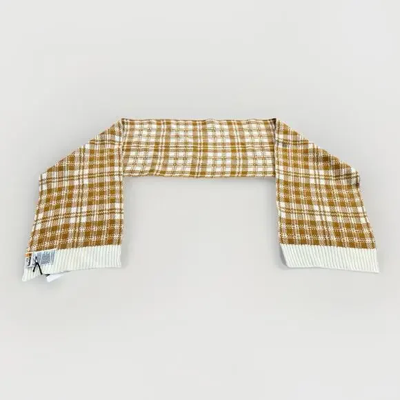 Timberland Plaid Unisex Scarf Brown White Color One Size 63x9 NWT NEW $60