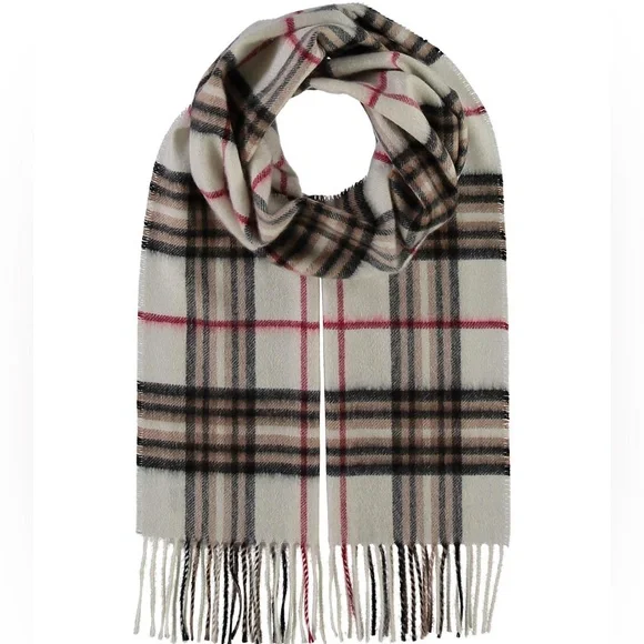 Men’s Classic Plaid Scarf 65”X 11.5” Super soft hand feel Made in Germany