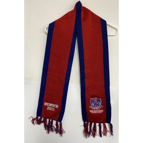 2011 Member AFL Melbourne Demons Red Scarf Footy Football Fan