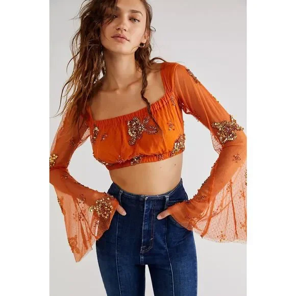 New Free People Summer Spice Top Size S