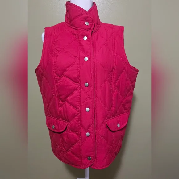 Jane Ashley Red Jacket Vest Size Medium