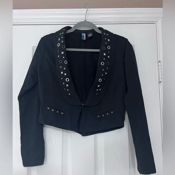 Vintage Grommet and Stud Crop Blazer