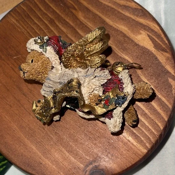 1995 Boyds Bearstone Christmas Ornament – Edmond Angel “Believe” – Vintage