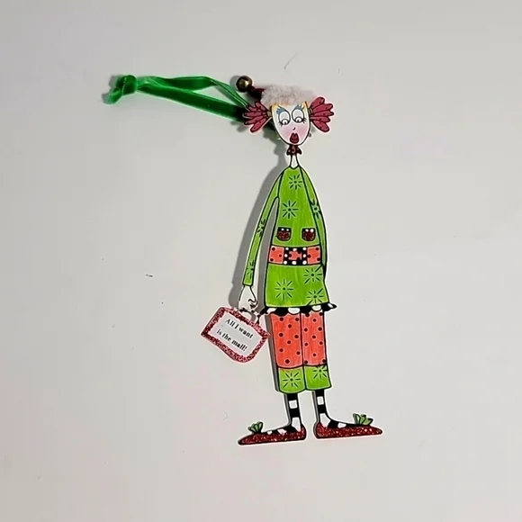 Chicklets Zoe & Joey for Silvestri Christmas Ornament Girl Mall NEW T51