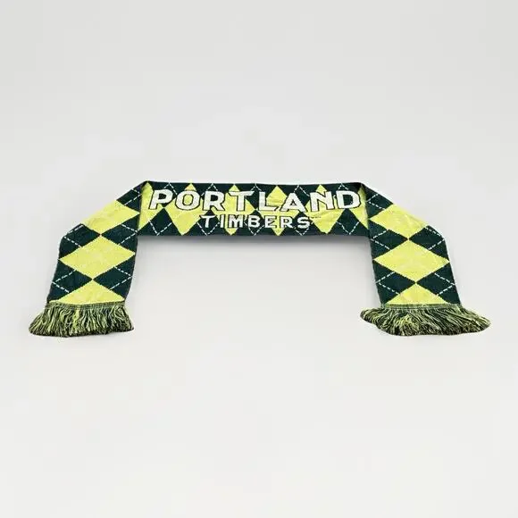 Ruffneck Scarves Unisex Green White MLS Portland Timbers Knit Scarf Size 61x7