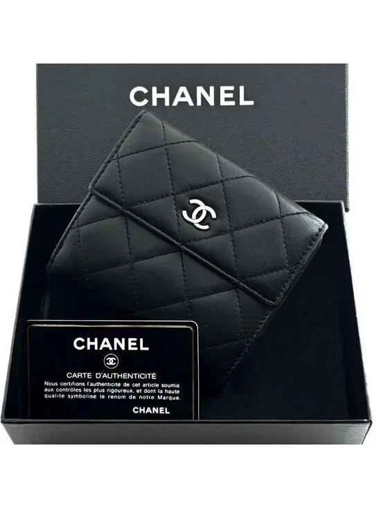 Chanel Wallet Quilted Lamb Hook Bifold