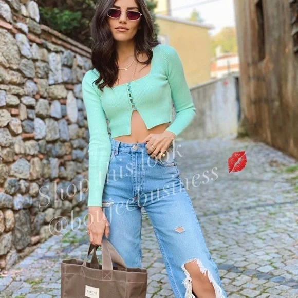 ZARA Knit Cropped Jacket